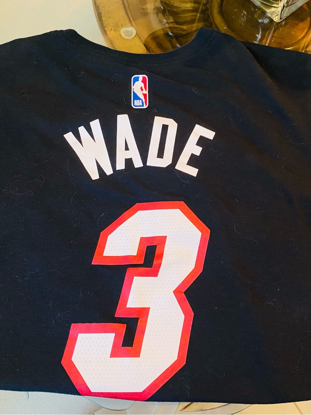 NBA Mens Dwayne Wade #3 Black Basketball Tee NWOT SZ Large